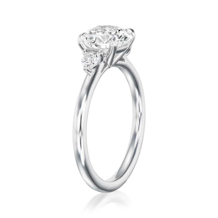 Petite Elizabeth 1.81ct Round Cut Diamond Three-Stone Engagement Ring