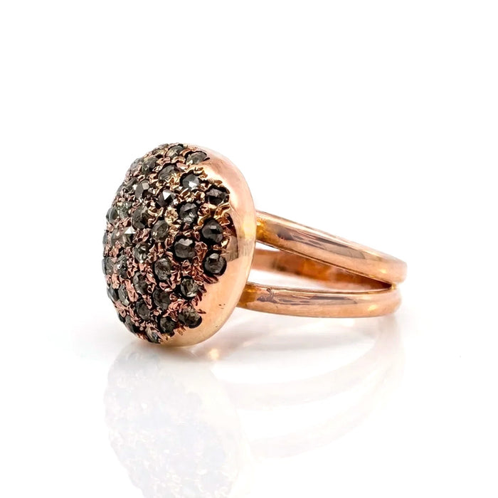 Rose Cut Diamond Dome Ring