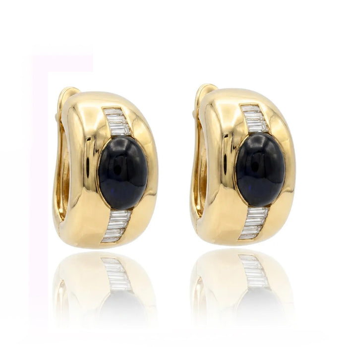 Sapphire and Diamond Statement Earrings