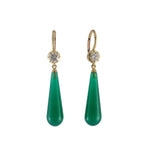 Agate and Diamond Drop Earrings