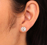 6.01tcw Round Brilliant Cut Diamond Stud Earrings