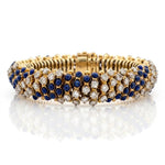 Blue Enamel & Diamond Bracelet