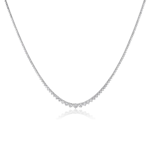 11.50tcw Graduated Tennis Necklace