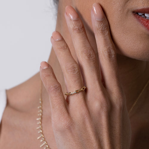 Diamond Chain Link Ring Image 2