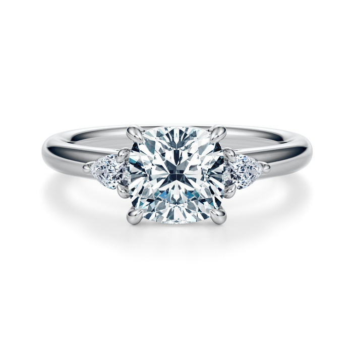 Ann Three-Stone Diamond Engagement Ring Setting
