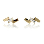 Abstract Diamond Stud Earrings