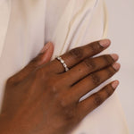 1.18tcw Chambers Half Diamond Eternity Wedding Band
