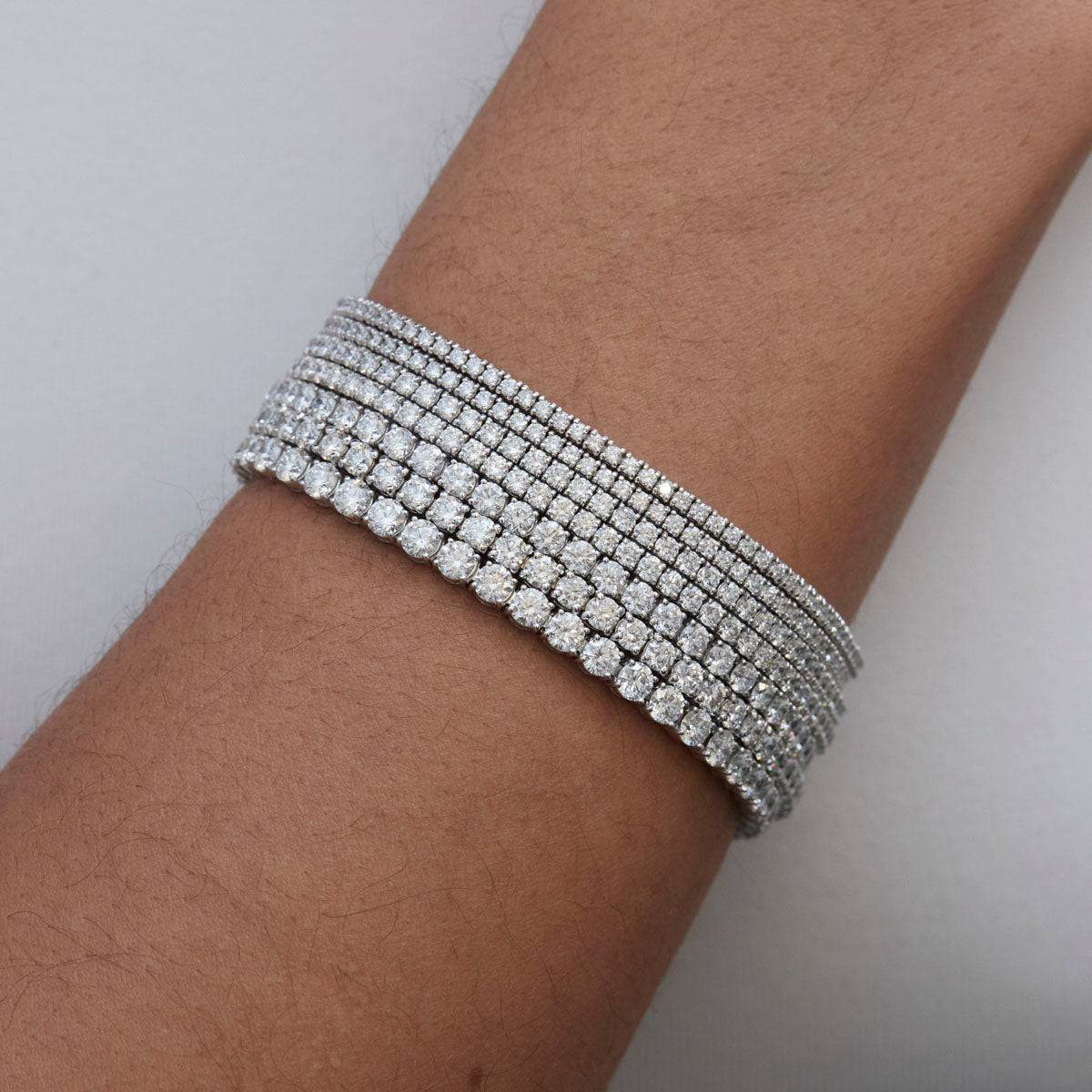 Moonlight 5-Row Bracelet with Diamonds in 18K White Gold - Kwiat