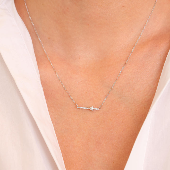 Triangle Diamond Bar Necklace
