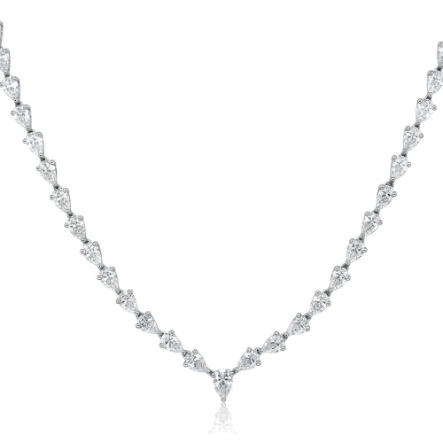 Pear Cut Diamond Choker Necklace