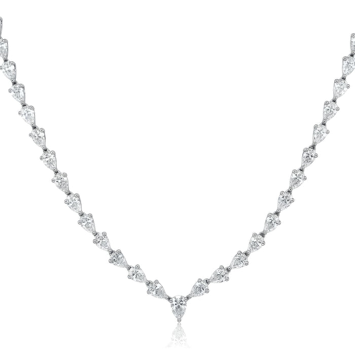 Pear Cut Diamond Choker Necklace