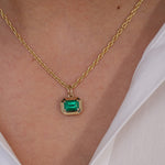Muzo Emerald "Laurel" Frame Charm