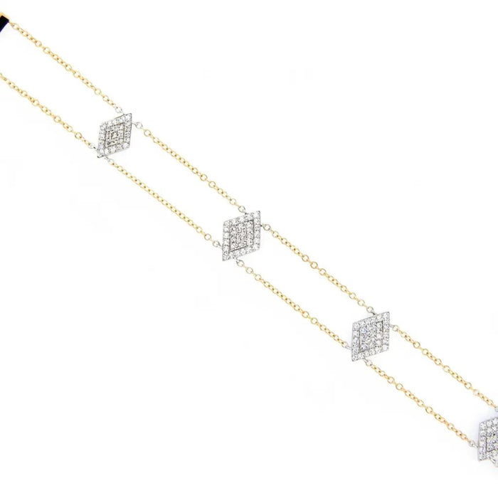 Rhombus Diamond Chain Bracelet