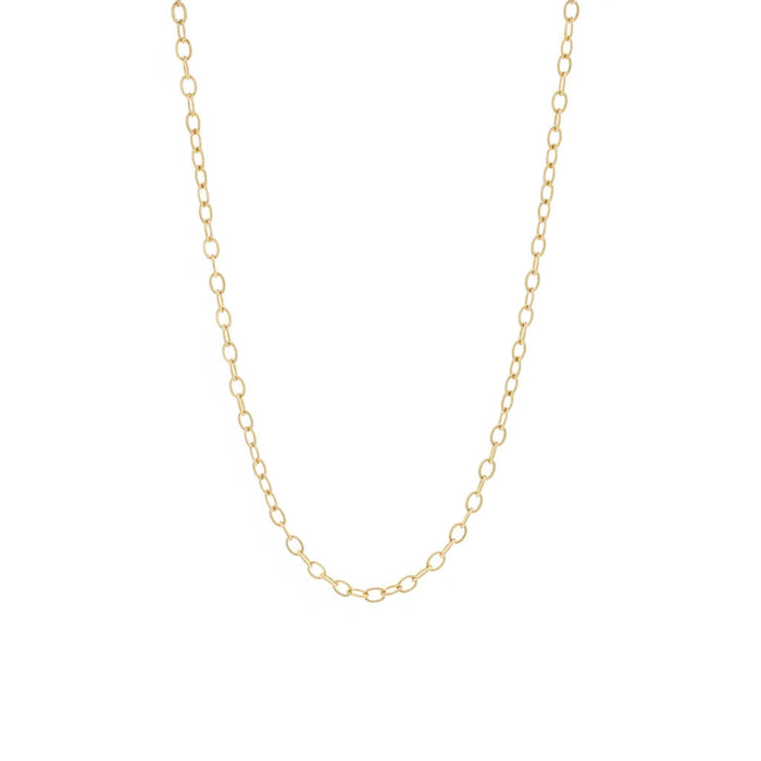 14K Yellow Gold Link 18" Chain with Spring Ring