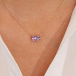 Lavender & Violet Sapphire Toi et Moi Pendant