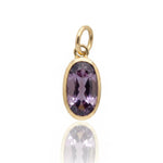 Amethyst Bezel Necklace Charm