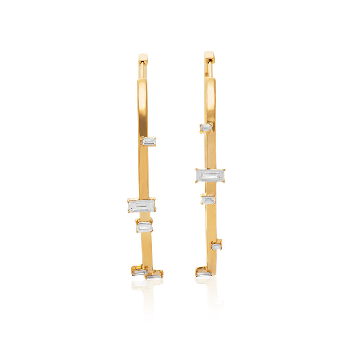 Baguette Hoop Earrings