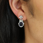 Sugarloaf Sapphire and Diamond Earrings