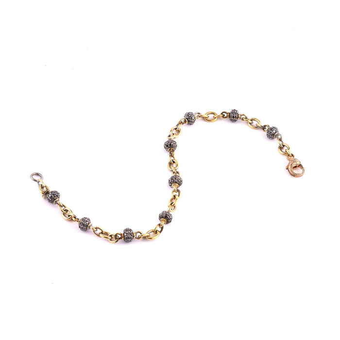 Black Diamond Bead Bracelet