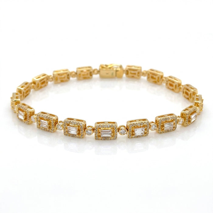 Double Halo Diamond Bracelet