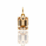 Peach Topaz Necklace Charm
