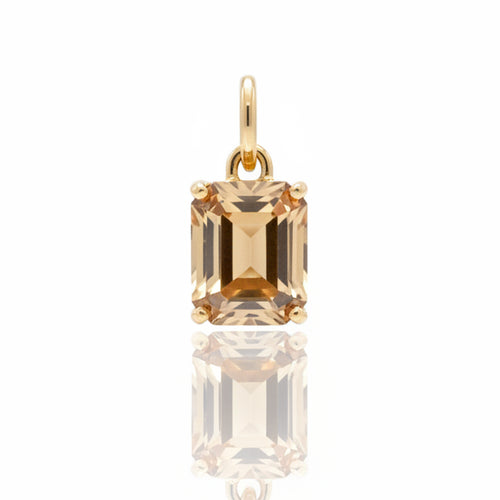 Peach Topaz Necklace Charm