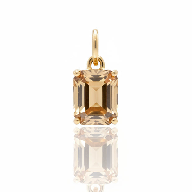 Peach Topaz Necklace Charm