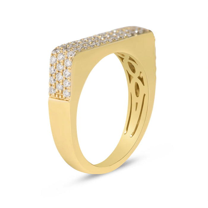 Diamond Flat Bar Ring