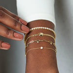 Diamond Solitaire Station Bracelet