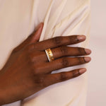 Desert Diamond Wide Band Ring