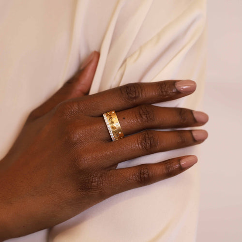 Desert Diamond Wide Band Ring Image 2