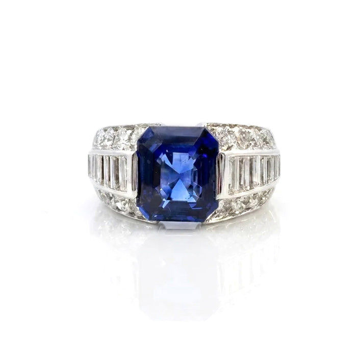 Sri Lankan Sapphire & Diamond Ring