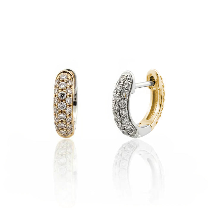 Diamond Pave Reversible Hoop Earrings