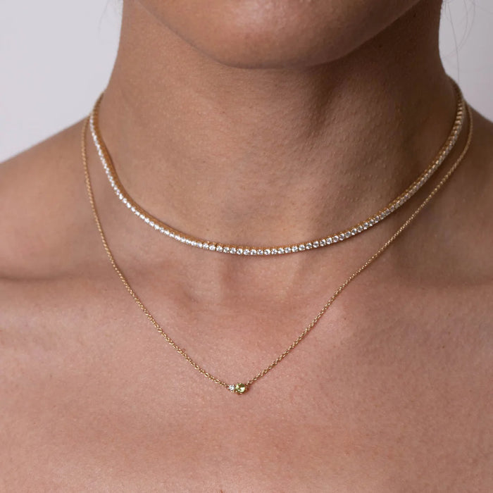 Peridot & Diamond Necklace