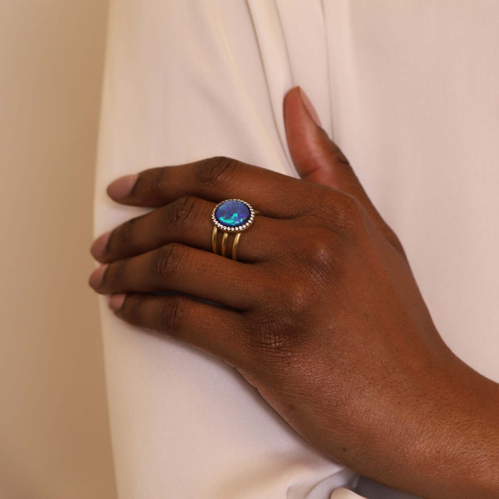 Black Opal Ring