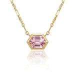 Morganite Bezel Pendant Necklace