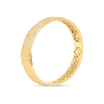 Scattered Diamond Hinged Bangle