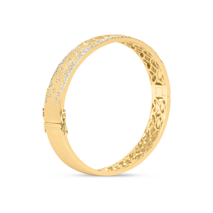 Scattered Diamond Hinged Bangle