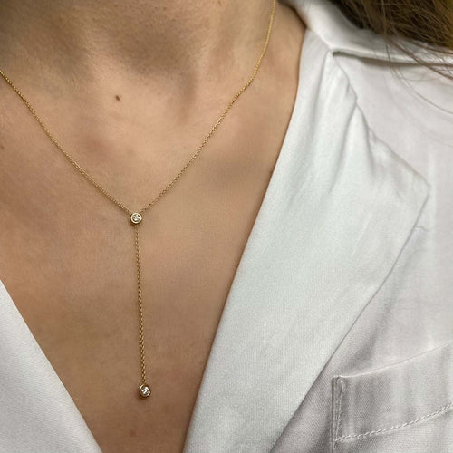 Diamond Lariat Necklace Image 2