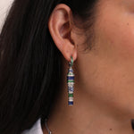 Sapphire and Tsavorite Kryptonite Earrings