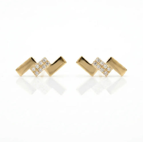 Geometric Diamond Earrings