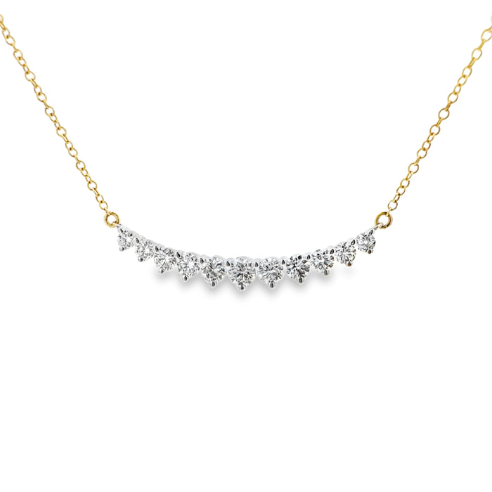 Diamond Curved Bar Necklace