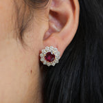 Ruby and Diamond Earrings