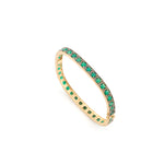 Square Emerald Bangle