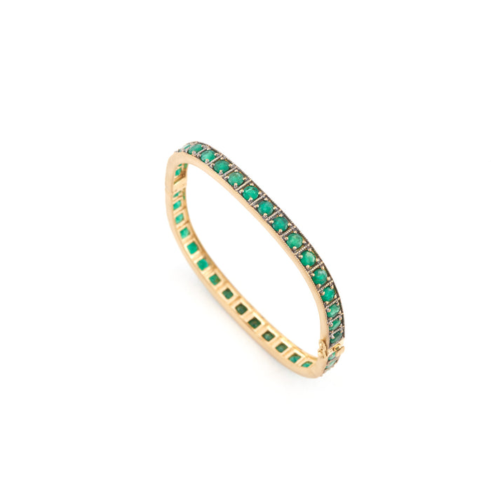 Square Emerald Bangle