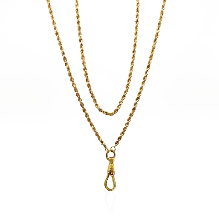 Twisted Rope Chain with Dog Clip