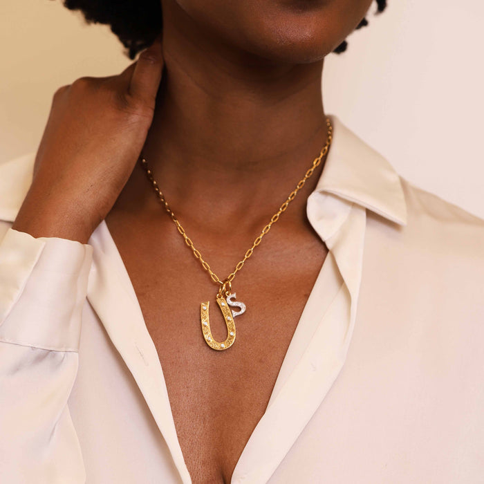 Small Letter 'S' Diamond Charm