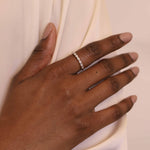 0.51tcw Platinum Oliver Half Eternity Band