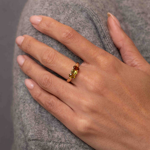 Ombre Garnets Vesta Ring Image 2