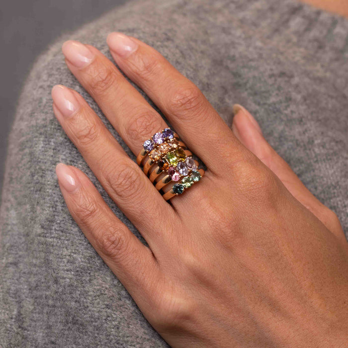 Ombre Garnets Vesta Ring